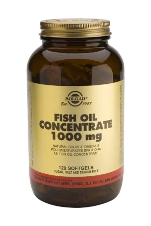 Fish Oil Concentrate 1000 mg 120 softgels Solgar Trusted Brand