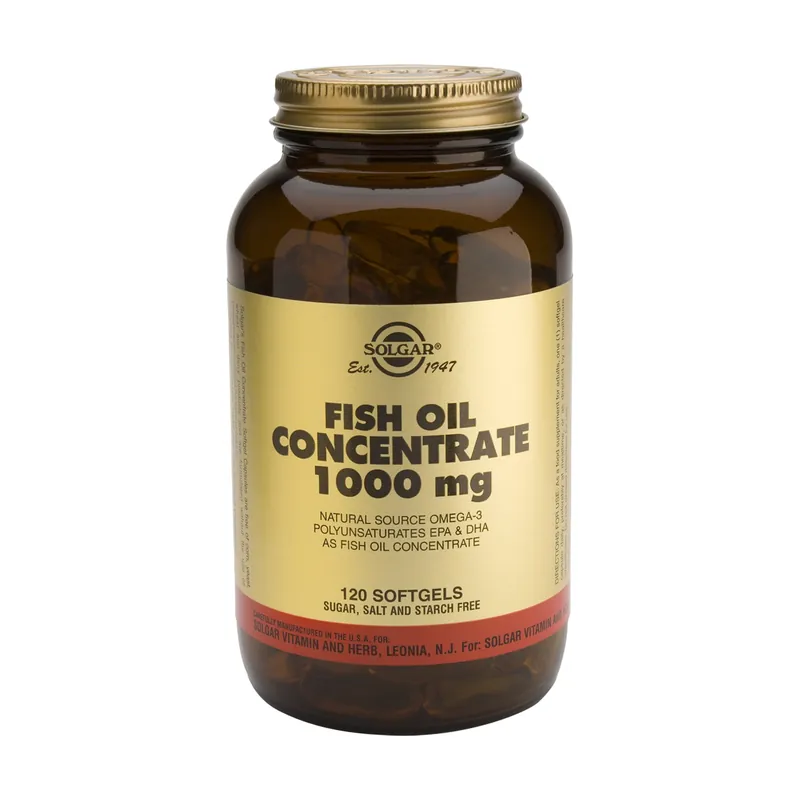 Fish Oil Concentrate 1000 mg 120 softgels Solgar Trusted Brand