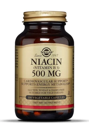 Niacin (Vitamin B3) 500 mg Vegetable 100 capsules Solgar Affordable