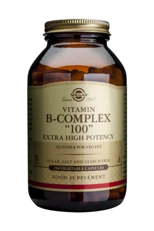 Professional Grade Vitamin B-Complex "100" Extra High Potency 250 capsules Solgar