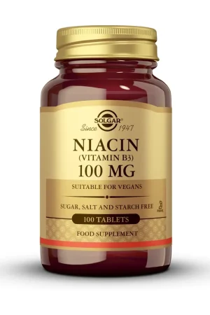 Clearance Niacin (Vitamin B3) 100 mg 100 tablets Solgar