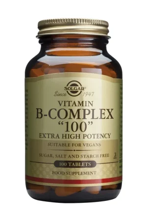 Vitamin B-Complex "100" Extra High Potency Vegetable 100 capsules Solgar Exclusive Offer