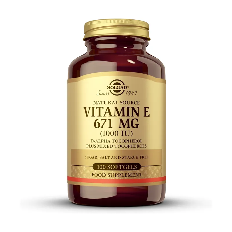 Weekend Sale Natural Source Vitamin E 671 mg (1000 IU) 100 softgels Solgar