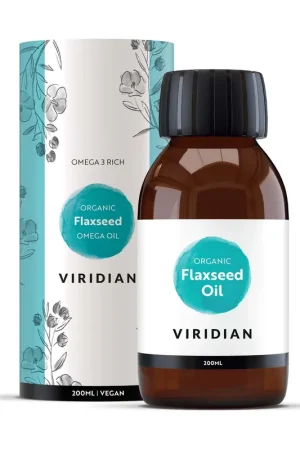 100% Golden Flax Oil Bio Vegan Source Of Omega 3 200 ml Viridian Place Order