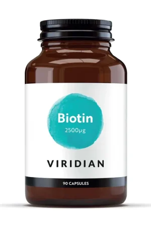 Biotin 2500ug 90 vegetable capsules Viridian Time-Limited
