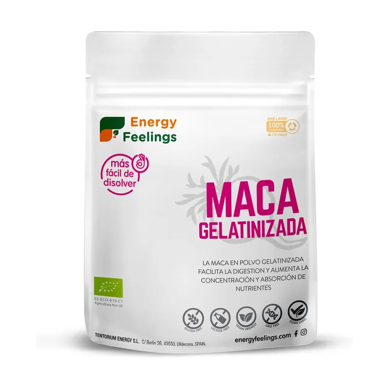 Gelatinized Maca Powder Eco 200 g of powder Energy Feelings Certified