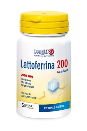 Clearance Lactoferrin 200mg bioactive protein 30 capsules of 200mg Longlife