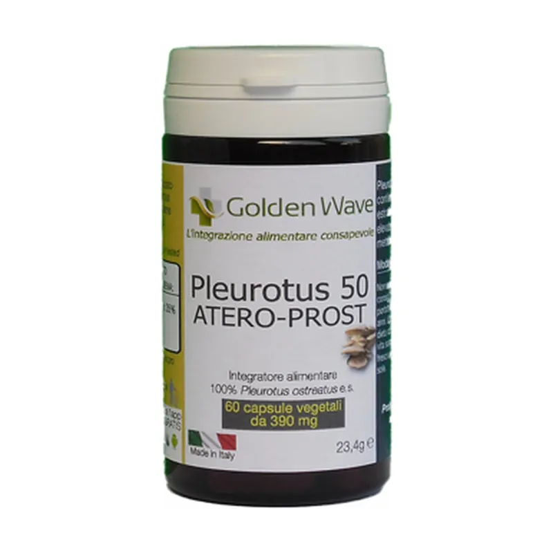 Pleurotus 50 Atero-prost 60 vegetable capsules of 390mg Golden Wave Professional Grade