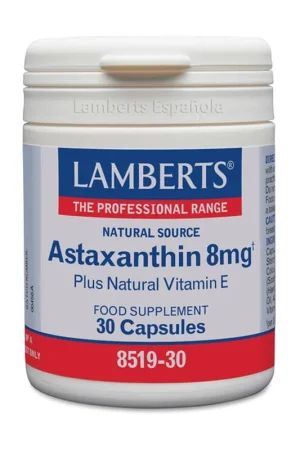 Astaxanthin 8 mg with natural Vitamin E 30 capsules Lamberts In Demand