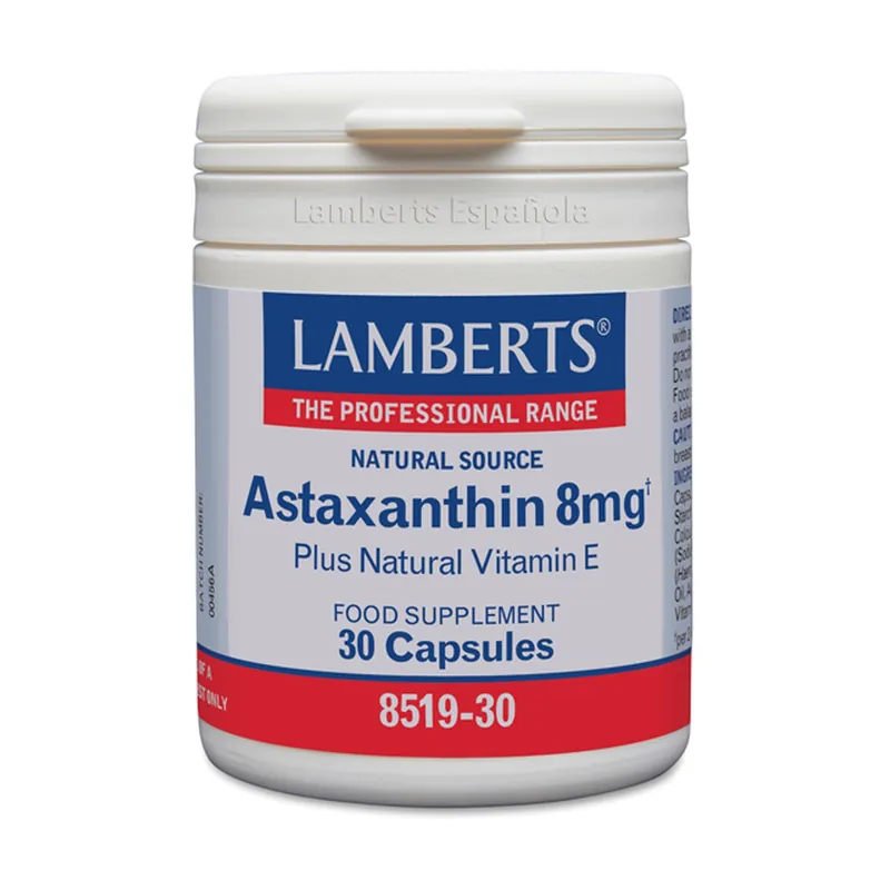 Astaxanthin 8 mg with natural Vitamin E 30 capsules Lamberts In Demand