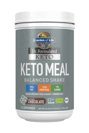 Affordable Dr. formulated keto meal, chocolate 700 g of powder Garden of Life