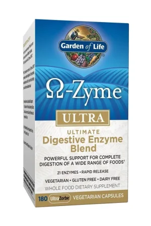Brand New Omega Zyme ultra 180 vegetable capsules Garden of Life