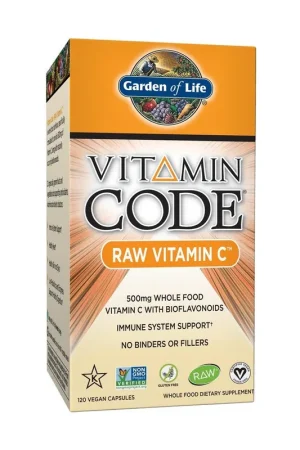 Affordable Vitamin Code raw vitamin C 120 vegetable capsules Garden of Life