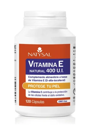 Vitamin E Natural 400 IU 120 capsules Natysal Crafted