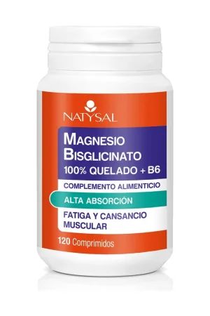 Authentic Magnesium Bisglycinate 100% Chelated + B6 120 tablets Natysal