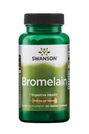 Ultra Bromelain 60 vegetable capsules of 500mg Swanson Fresh Stock