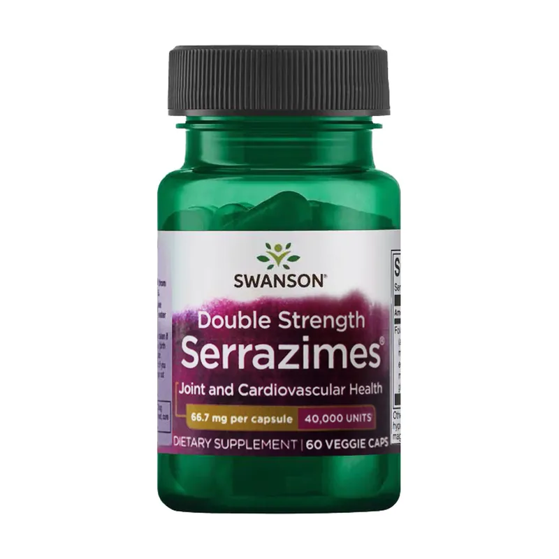 Ultra Optimum Serrazimes 40000 units 60 vegetable capsules Swanson Hot Deal