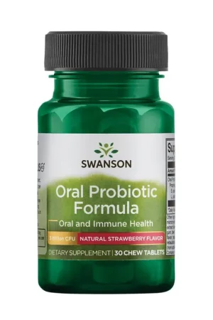 Ultra Oral Probiotic Formula Strawberry 30 chewable tablets Swanson Time-Limited