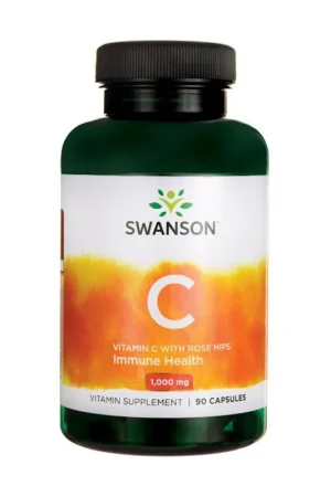Vitamin C w/Rose Hips 90 capsules of 1000mg Swanson Cheap