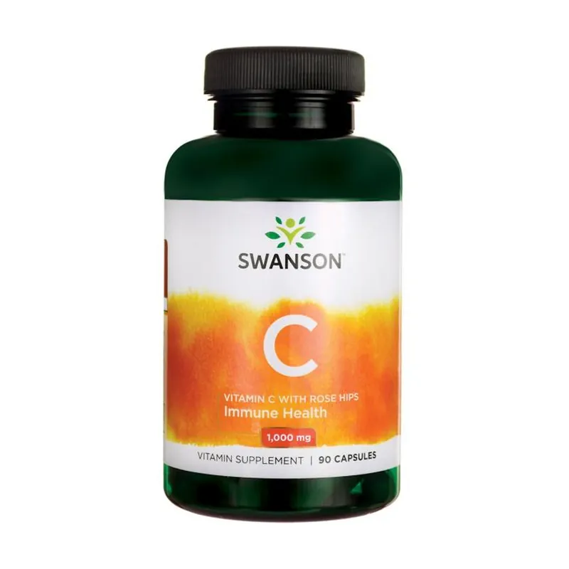 Vitamin C w/Rose Hips 90 capsules of 1000mg Swanson Cheap
