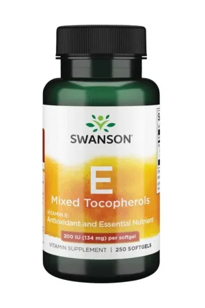 Vitamin E Mixed Tocopherols 200 IU 250 softgels of 134mg Swanson Low Price