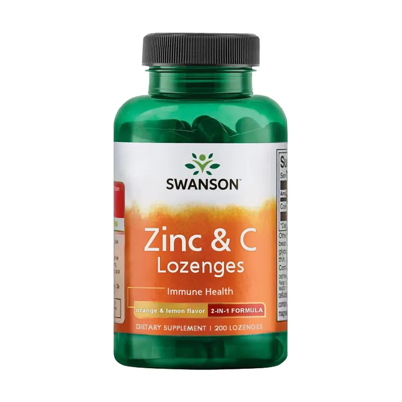 Zinc & C Lozenges Orange & Lemon Flavor 200 tablets Swanson While Supplies Last