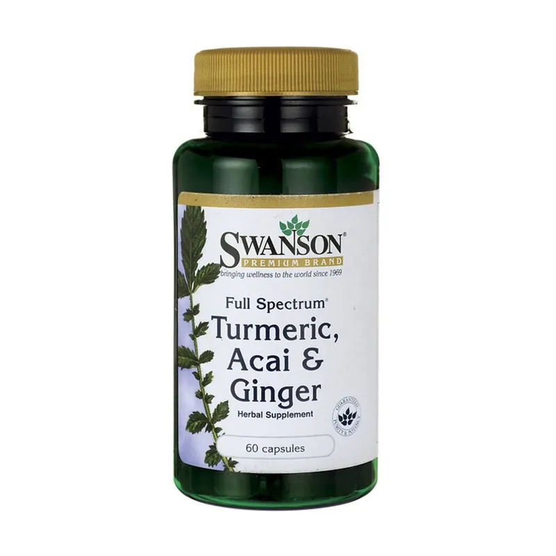 In Demand Premium turmeric, acai & ginger 60 capsules Swanson