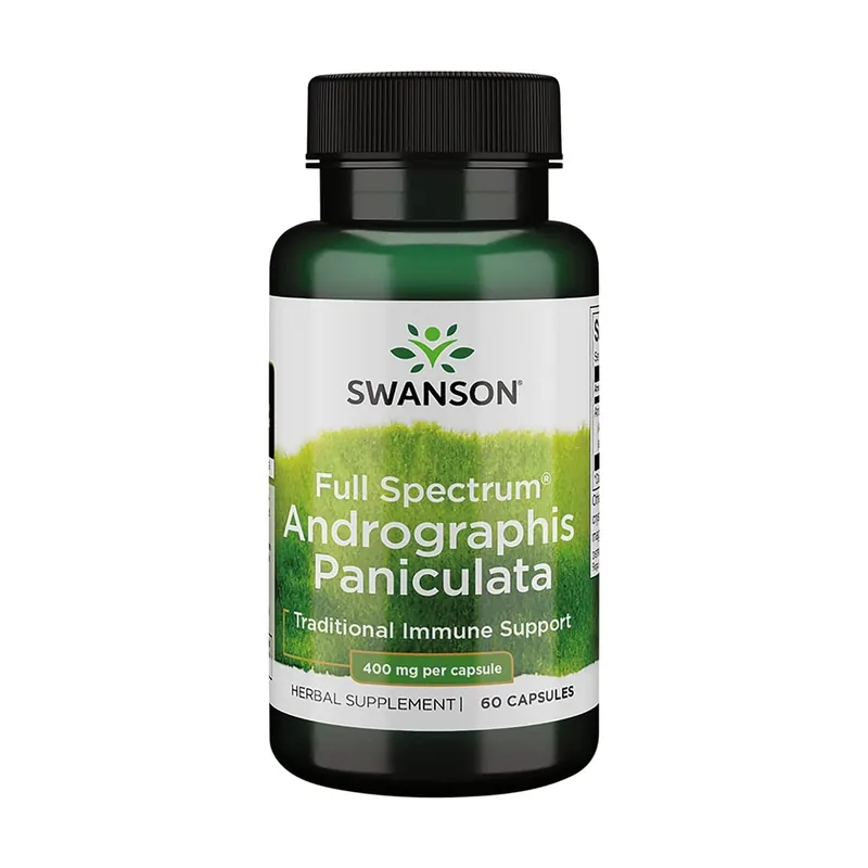 Premium full spectrum andrographis paniculata 400mg 60 capsules of 400mg Swanson While Supplies Last