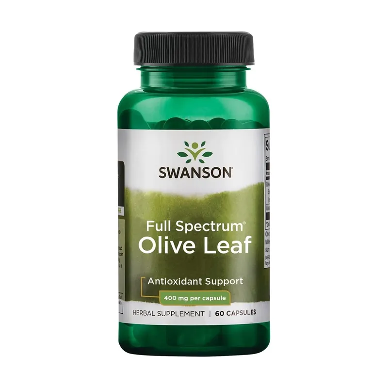 Clearance Premium full spectrum olive leaf 400mg 60 capsules of 400mg Swanson