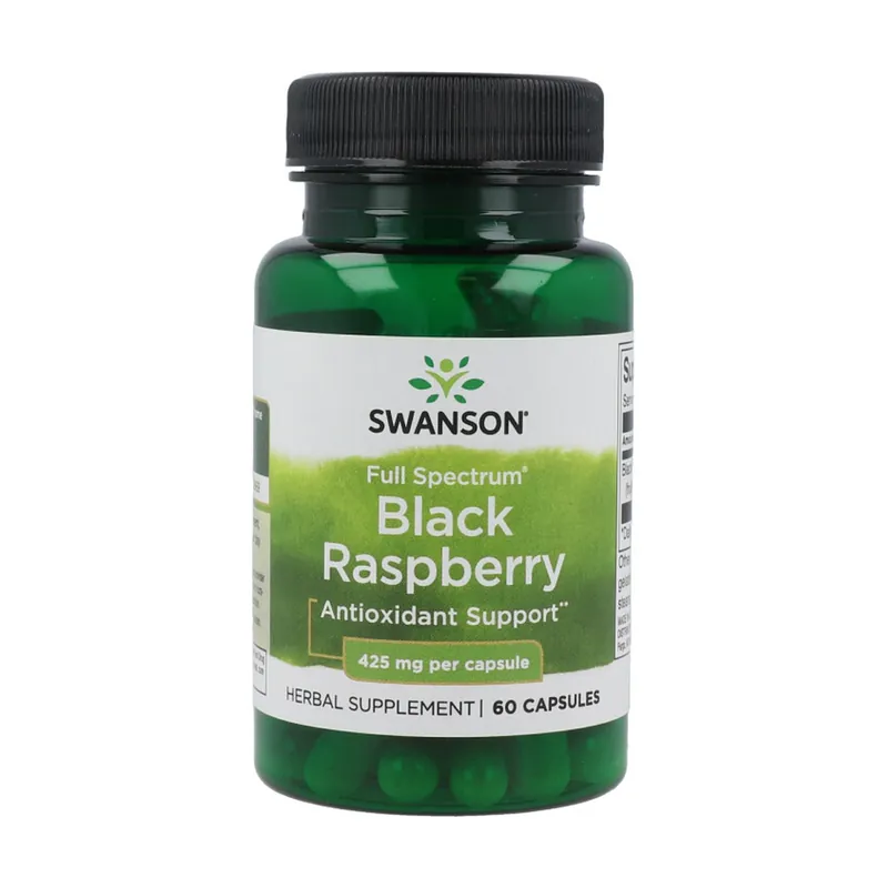 Premium full spectrum black raspberry 425mg 60 capsules of 425mg Swanson Mega Sale