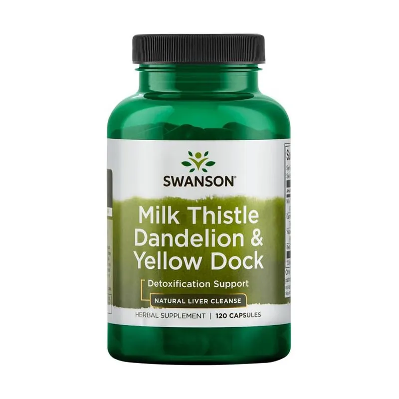 Premium milk thistle, dandelion & yellow dock 120 capsules Swanson Get Yours
