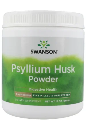 Premium psyllium husk powder - fine milled & unflavored 340 g of powder Swanson Weekend Sale
