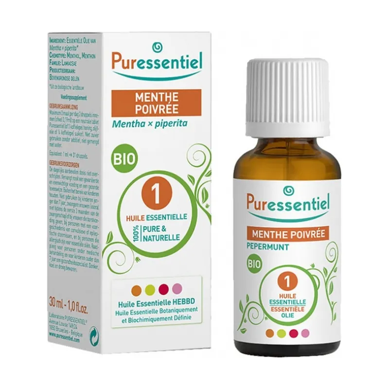 Peppermint essential oil bio 30 ml of essential oil Puressentiel Express Delivery