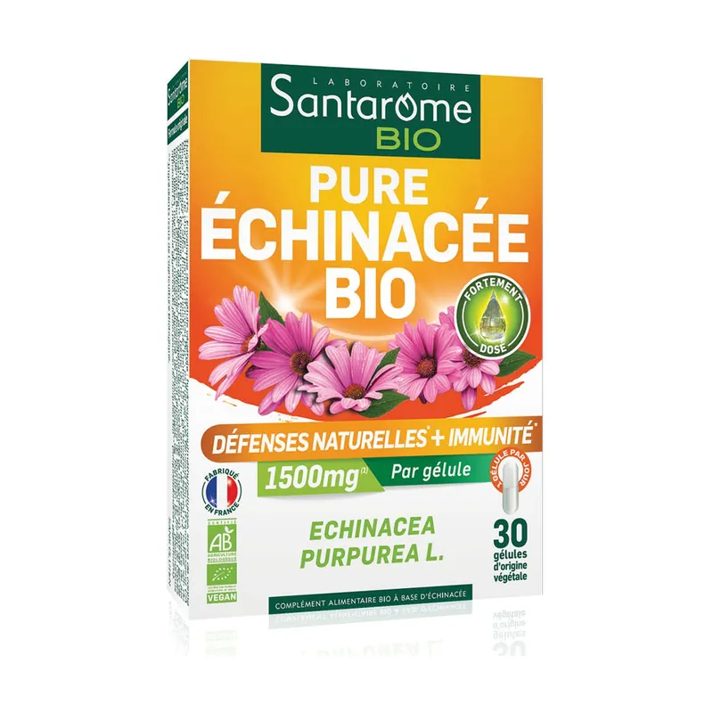 Pure Organic Echinacea 30 capsules Santarome Popular