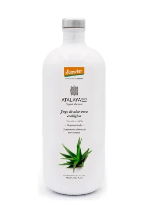 One Day Deal Organic Aloe Vera Juice with Honey and Lemon 700 ml Atalaya Bio