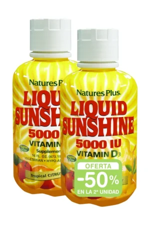 Vitamin D3 Liquid Sunshine Pack 2 units of 473ml Natures Plus Don't Miss Out