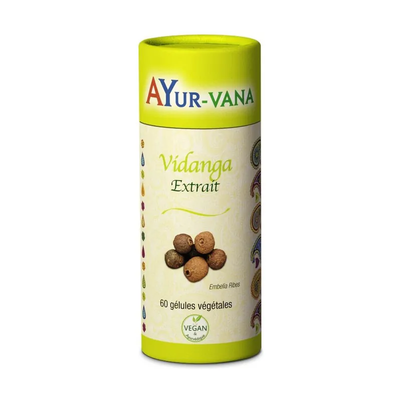 Vidanga extract 60 vegetable capsules of 335mg Ayur-Vana Crafted