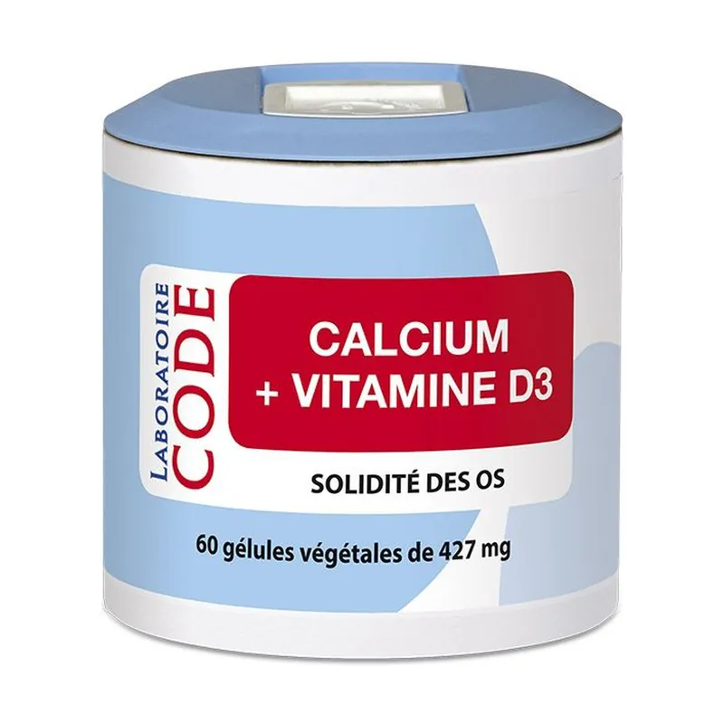 Direct From Factory Calcium + Vitamin D3 60 capsules of 425g Laboratoire Code
