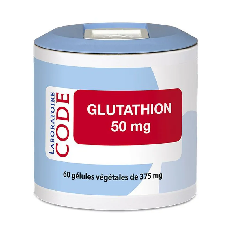 Reduced glutathione 60 capsules of 375mg Laboratoire Code Popular