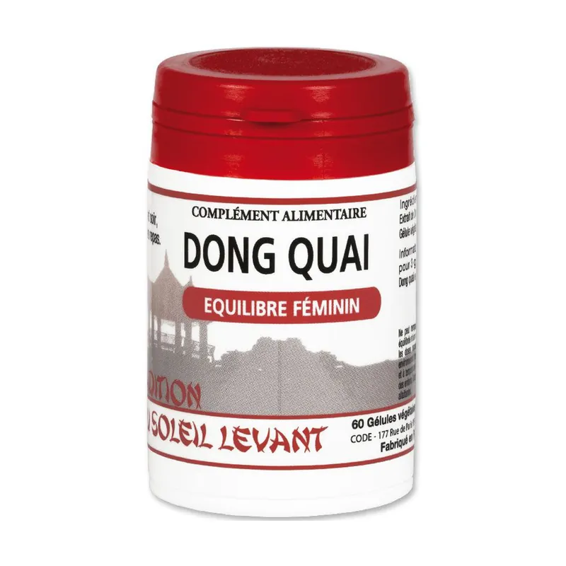 Dong quai Pillbox 60 vegetable capsules of 325mg Tradition Du Soleil Levant Crafted