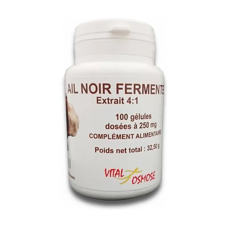 Discount Fermented Black Garlic 4 1 Extract 100 capsules of 250mg Vital Osmose