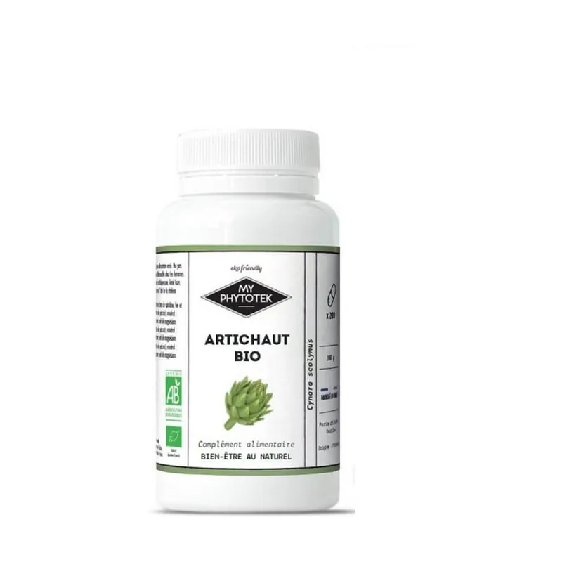 Organic artichoke 200 capsules of 240mg My Cosmetik Secure Checkout