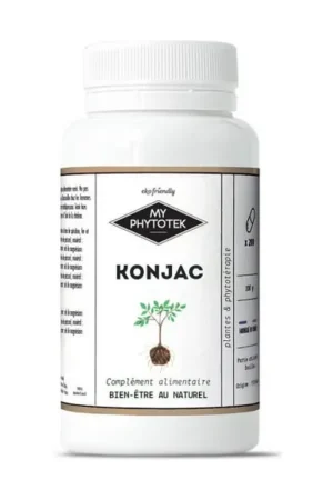 Konjac non organic 200 capsules of 450mg My Cosmetik Trusted Brand