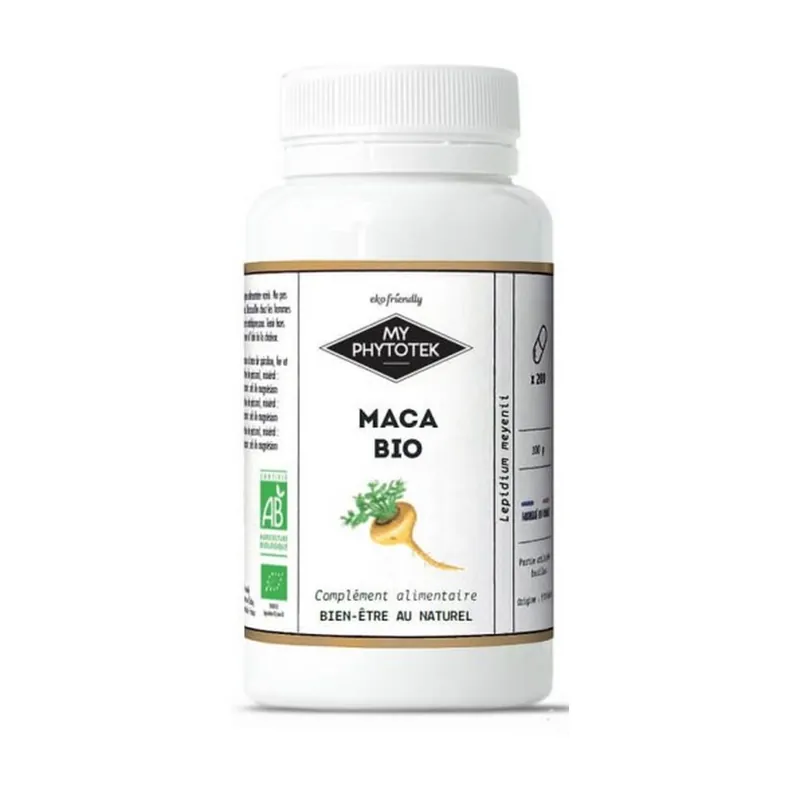 Organic Maca 200 capsules of 350mg My Cosmetik One Day Deal