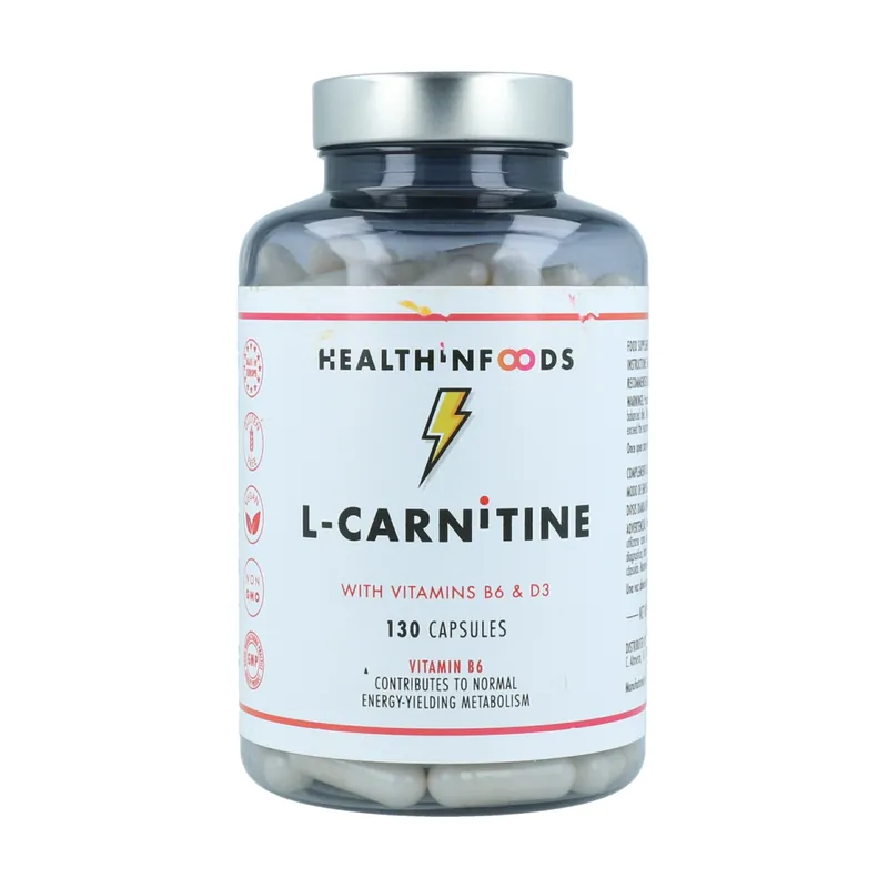 L- Carnitine 130 capsules Health in Foods Next Day Delivery