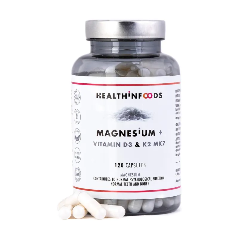 Hassle-Free Returns Magnesium and vitamins D and K2 120 capsules Health in Foods