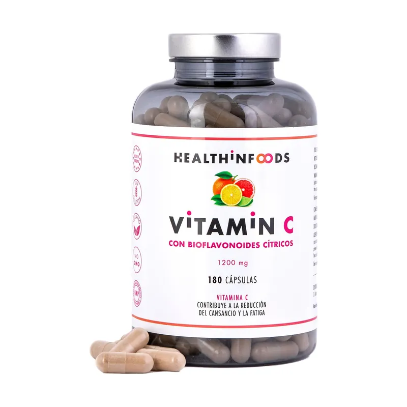 Pure Vitamin C with Bioflavonoids 180 capsules Health in Foods Today Only