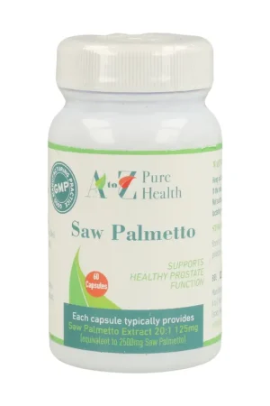 Order Now Saw Palmetto 60 capsules A to Z Pure Health