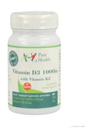 Vitamin D3 1000 IU 60 capsules A to Z Pure Health Exclusive Offer