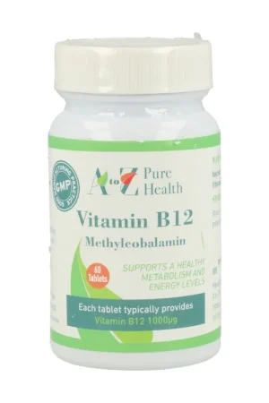 B12 vitamin 60 tablets A to Z Pure Health Hassle-Free Returns